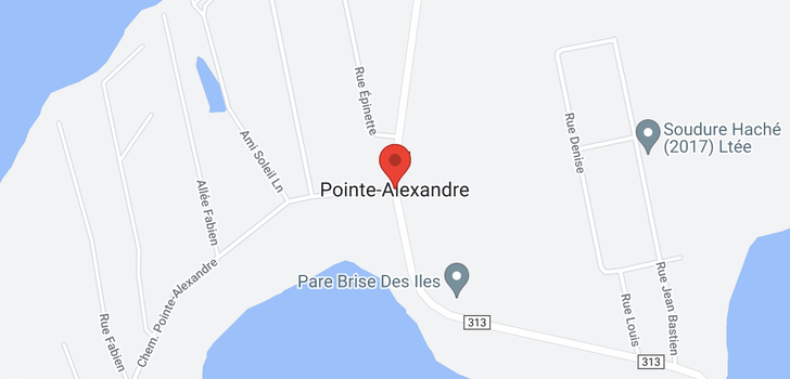 map of 299 Pointe-Alexandre